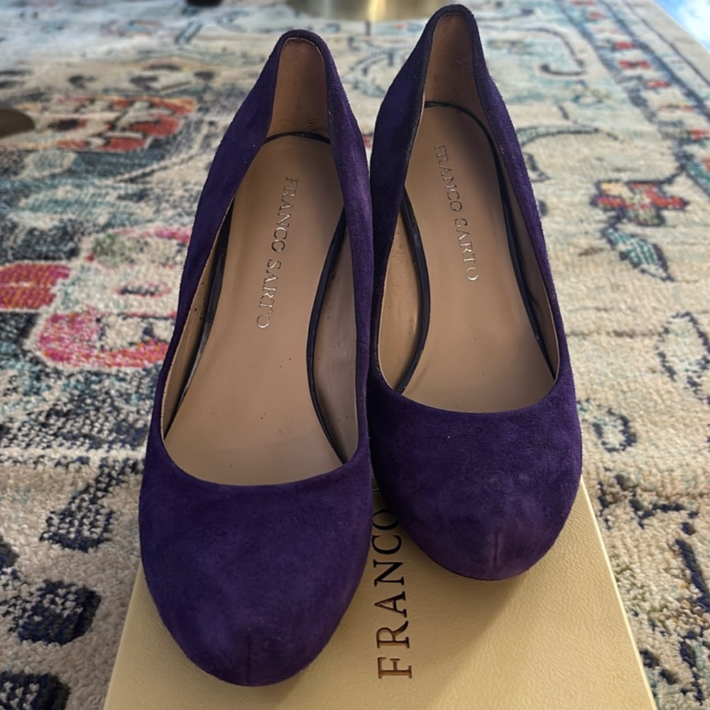 Franco Sarto CICERO blueberry color platform heels